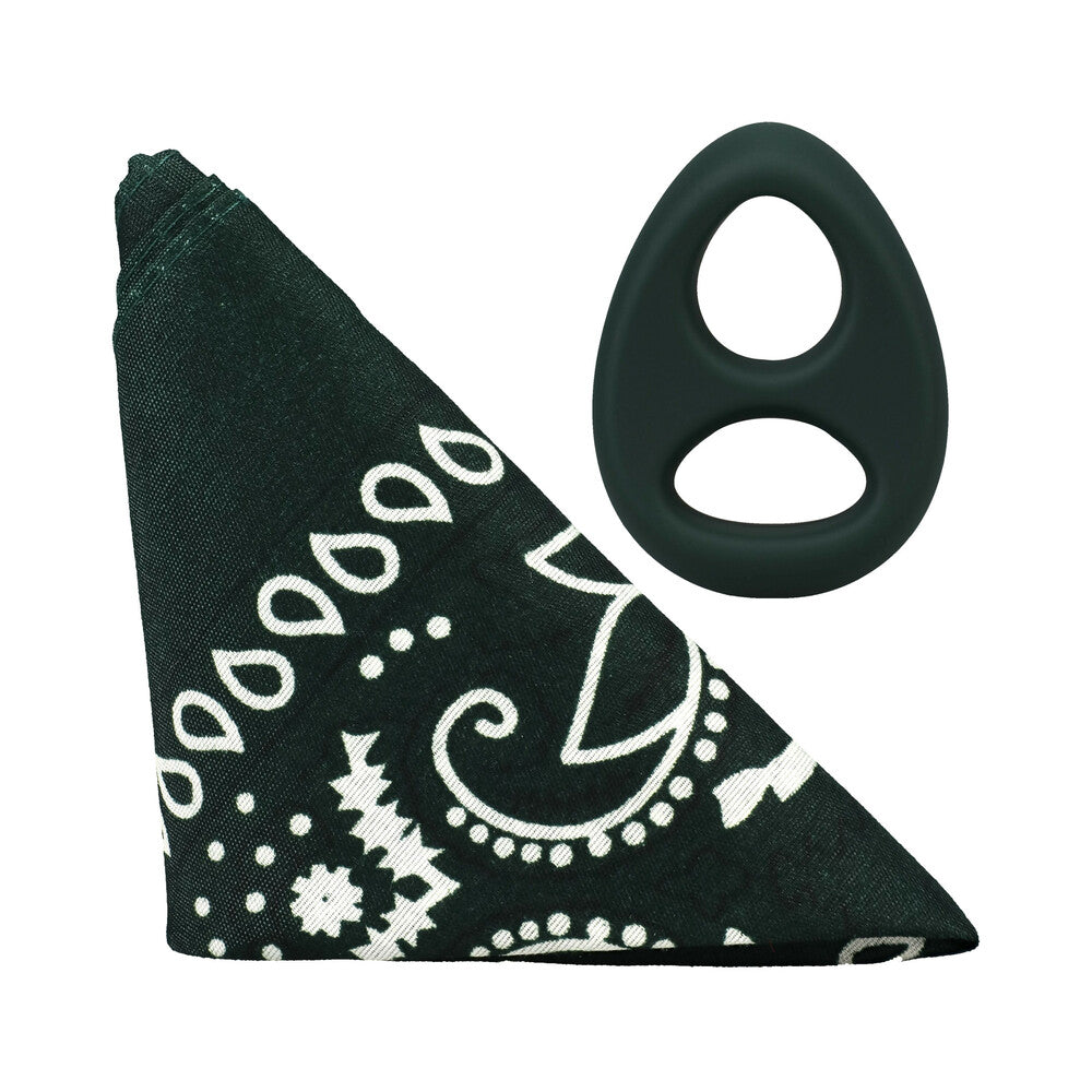 ROCK SOLID THE CODE SILICONE C-RING WITH BANDANA HUNTER GREEN/BLACK