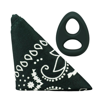 ROCK SOLID THE CODE SILICONE C-RING WITH BANDANA HUNTER GREEN/BLACK