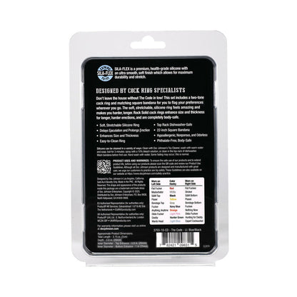 ROCK SOLID THE CODE SILICONE C-RING WITH BANDANA LIGHT BLUE/BLACK