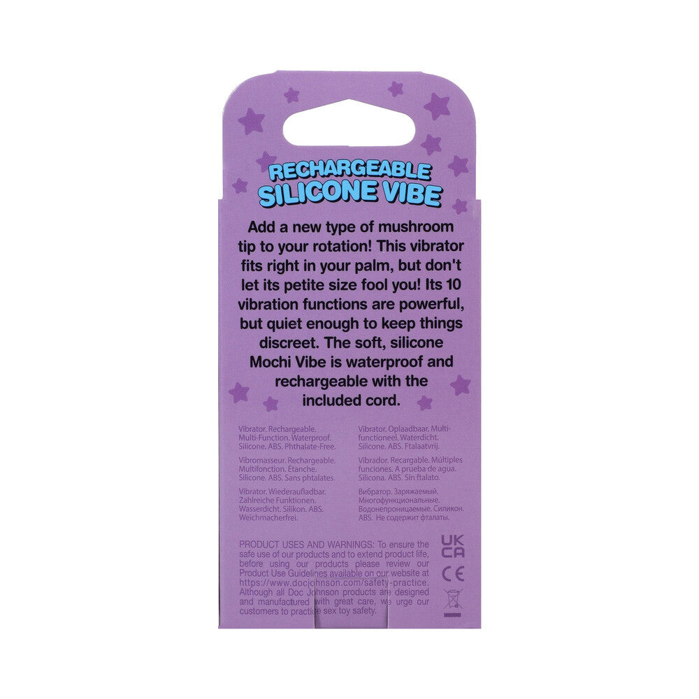 DOC JOHNSON - MOCHI MUSHROOM RECHARGEABLE SILICONE VIBE PEACH
