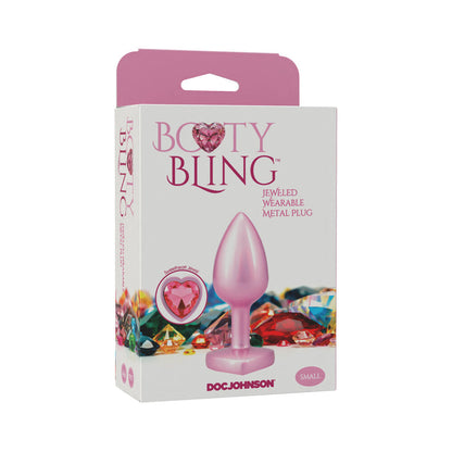 DOC JOHNSON - BOOTY BLING HEART DIAMOND JEWELED PLUG SMALL