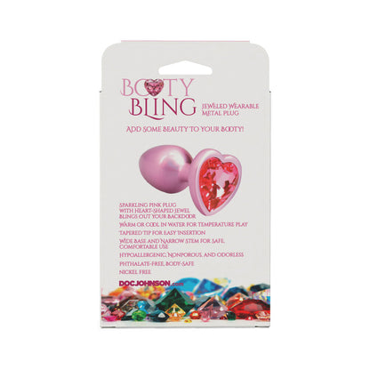 DOC JOHNSON - BOOTY BLING HEART DIAMOND JEWELED PLUG SMALL