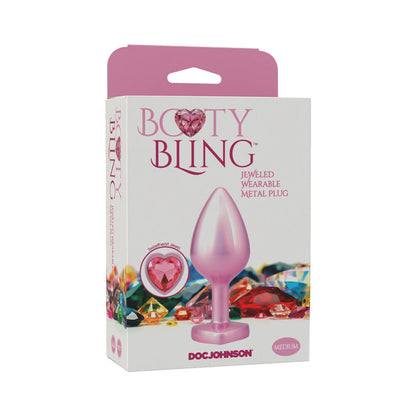 DOC JOHNSON - BOOTY BLING HEART DIAMOND JEWELED PLUG MEDIUM