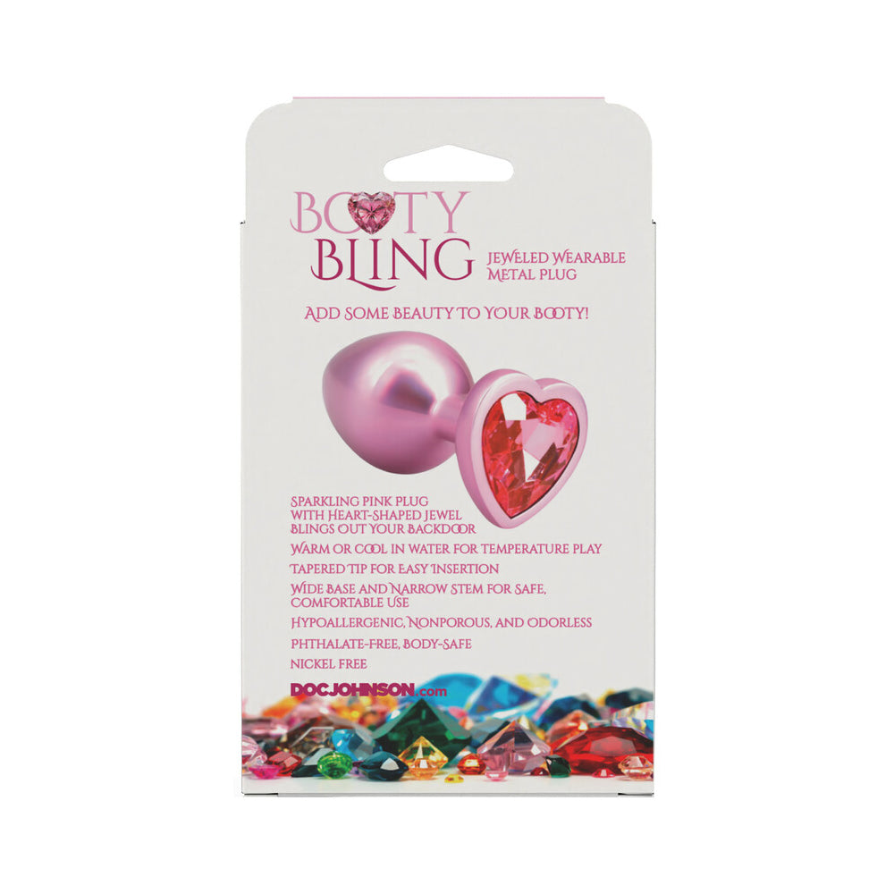 DOC JOHNSON - BOOTY BLING HEART DIAMOND JEWELED PLUG MEDIUM