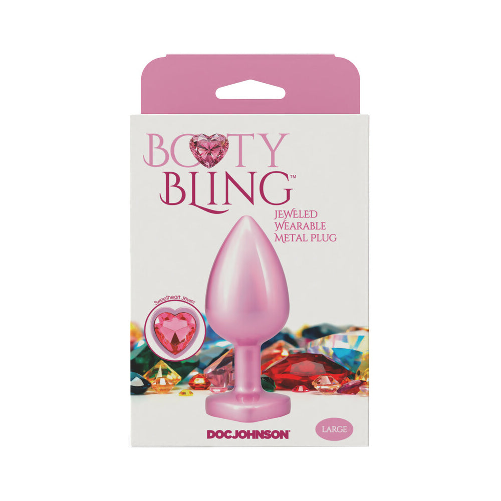 DOC JOHNSON - BOOTY BLING HEART DIAMOND JEWELED PLUG LARGE
