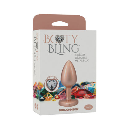 DOC JOHNSON - BOOTY BLING HEART DIAMOND JEWELED PLUG SMALL