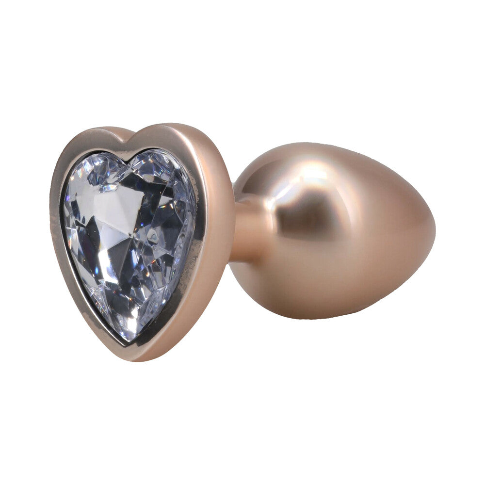 DOC JOHNSON - BOOTY BLING HEART DIAMOND JEWELED PLUG SMALL