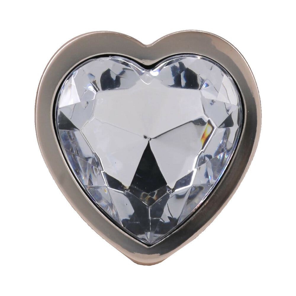 DOC JOHNSON - BOOTY BLING HEART DIAMOND JEWELED PLUG SMALL