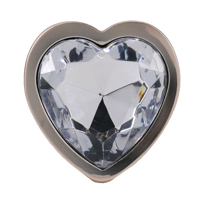 BOOTY BLING HEART DIAMOND JEWELED METAL PLUG GOLD SMALL