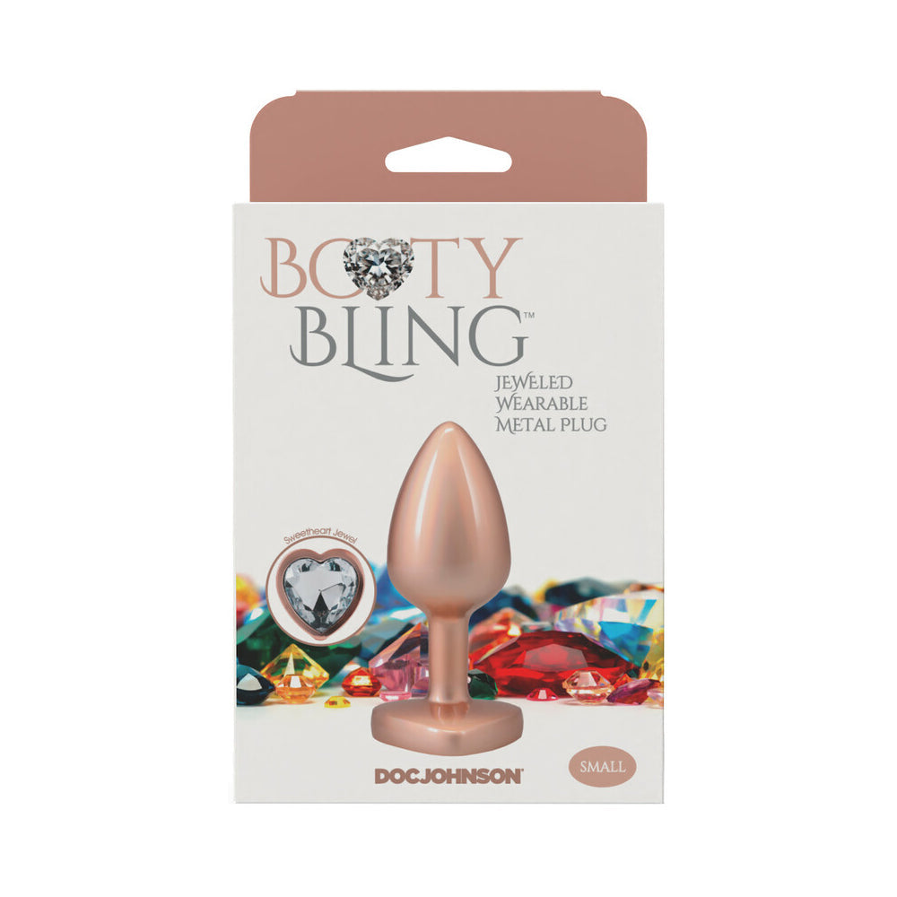 DOC JOHNSON - BOOTY BLING HEART DIAMOND JEWELED PLUG SMALL