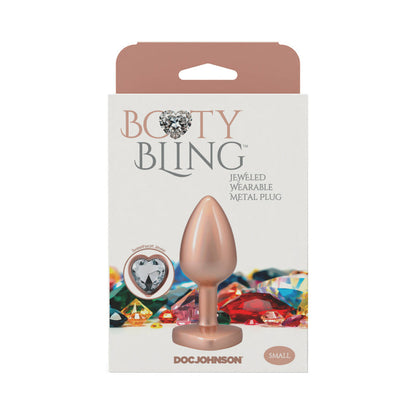 DOC JOHNSON - BOOTY BLING HEART DIAMOND JEWELED PLUG SMALL