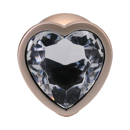 BOOTY BLING HEART DIAMOND JEWELED METAL PLUG GOLD LARGE