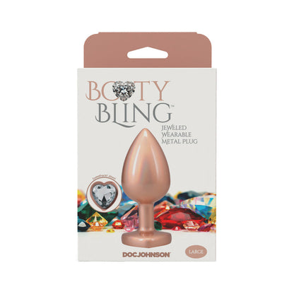 DOC JOHNSON - BOOTY BLING HEART DIAMOND JEWELED PLUG LARGE