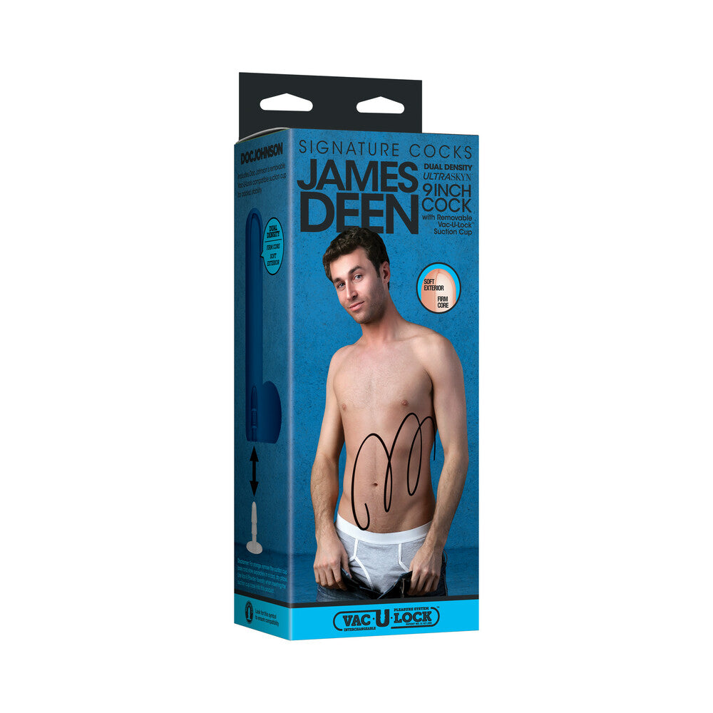 SIGNATURE COCKS JAMES DEEN 9 IN. ULTRASKYN COCK WITH REMOVABLE VAC-U-LOCK SUCTION CUP