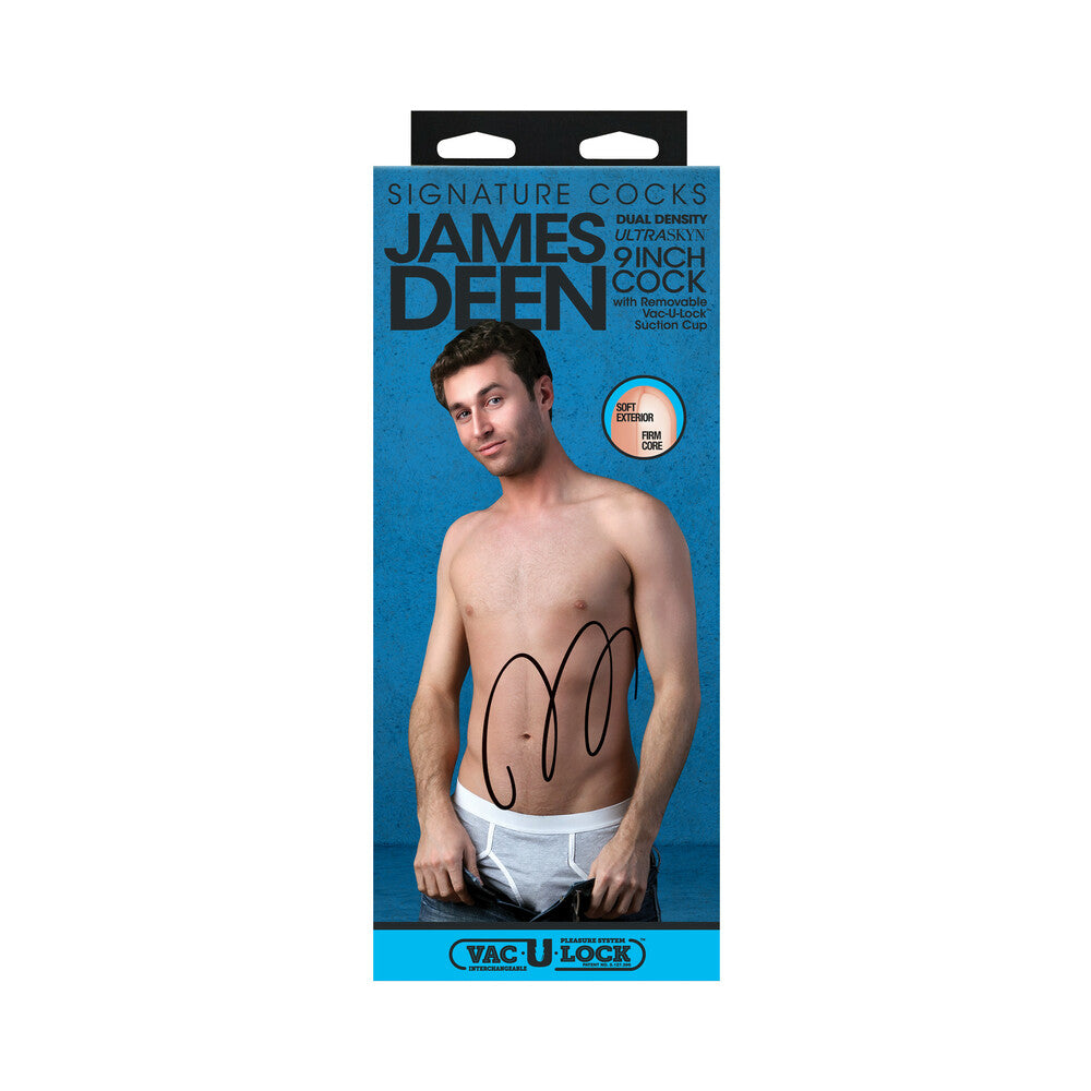 SIGNATURE COCKS JAMES DEEN 9 IN. ULTRASKYN COCK WITH REMOVABLE VAC-U-LOCK SUCTION CUP