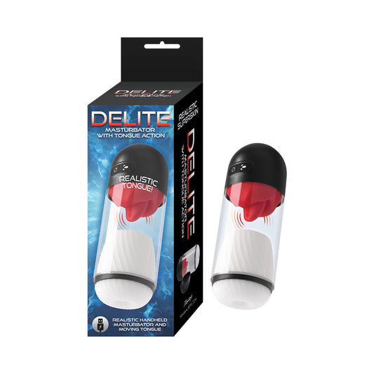 NASSTOYS - MASTURBADOR DELITE CON ACCIÓN DE LENGUA BLANCO