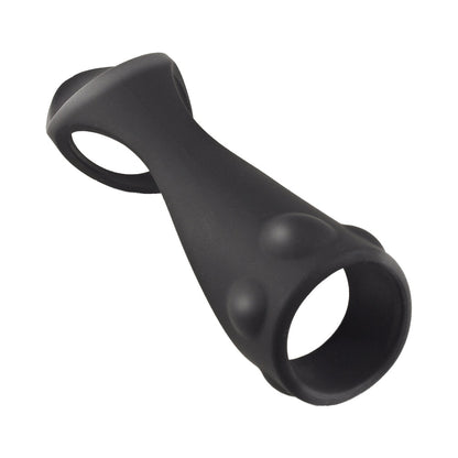 ENHANCER TEXTURED COCK STRAP & BALL STRETCHER BLACK