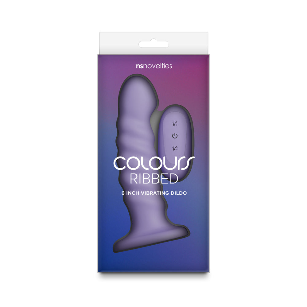 NS NOVELTIES - COLOURS RIBBED VIBRATING 6IN