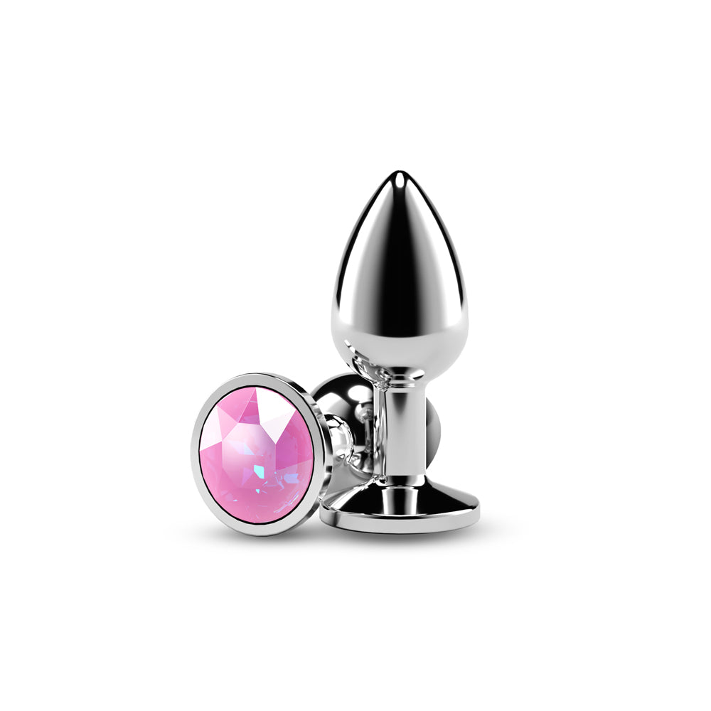 NS NOVELTIES - REAR ASSETS SILVER SMALL PINK GEM