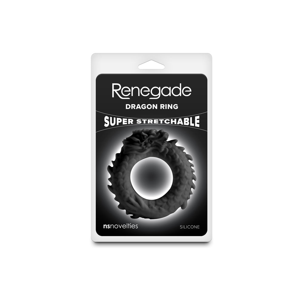 NS NOVELTIES - RENEGADE DRAGON RING BLACK