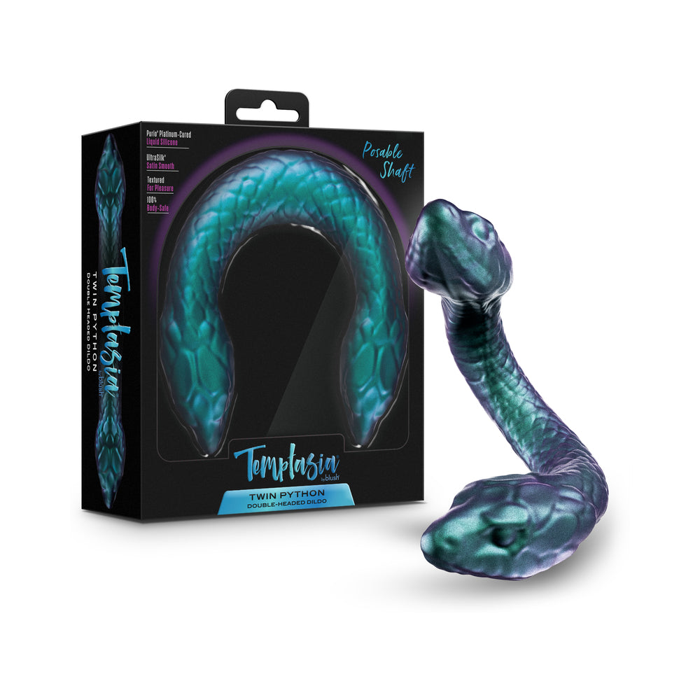 BLUSH - TEMPTASIA TWIN PYTHON DOUBLE HEADED SNAKE DILDO DARK MILENNIA