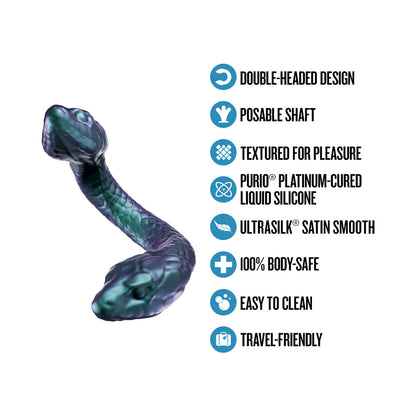 BLUSH - TEMPTASIA TWIN PYTHON DOUBLE HEADED SNAKE DILDO DARK MILENNIA