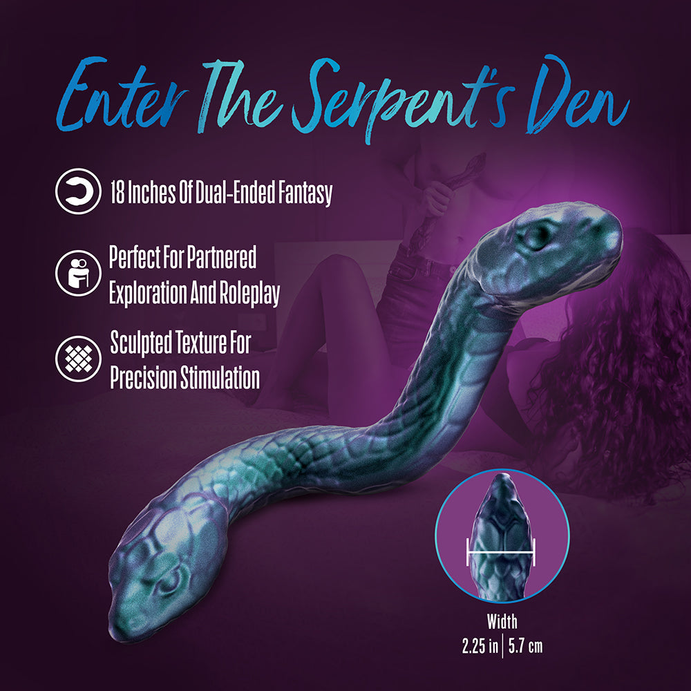 BLUSH - TEMPTASIA TWIN PYTHON DOUBLE HEADED SNAKE DILDO DARK MILENNIA