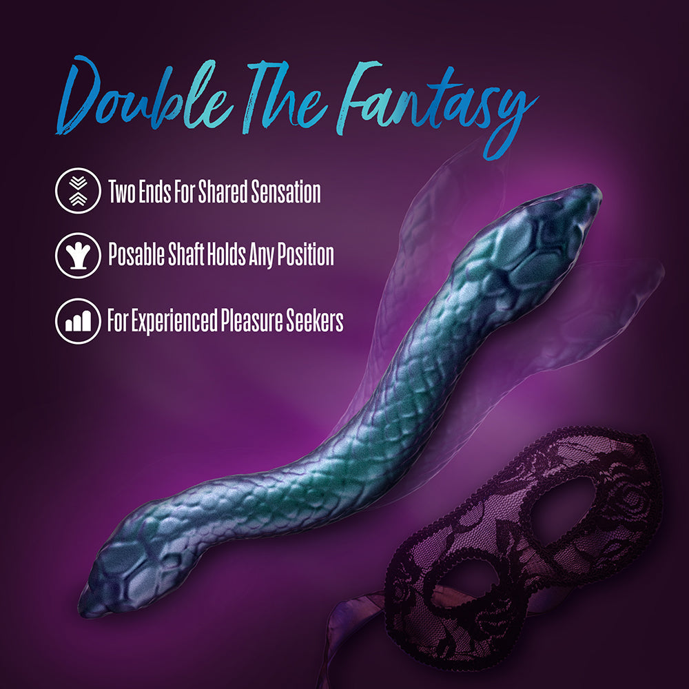 BLUSH - TEMPTASIA TWIN PYTHON DOUBLE HEADED SNAKE DILDO DARK MILENNIA