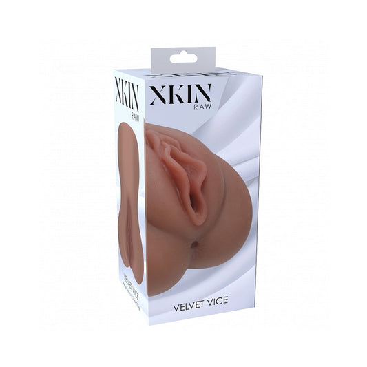 SHOTS - XKIN RAW VELVET VICE STROKER BROWN