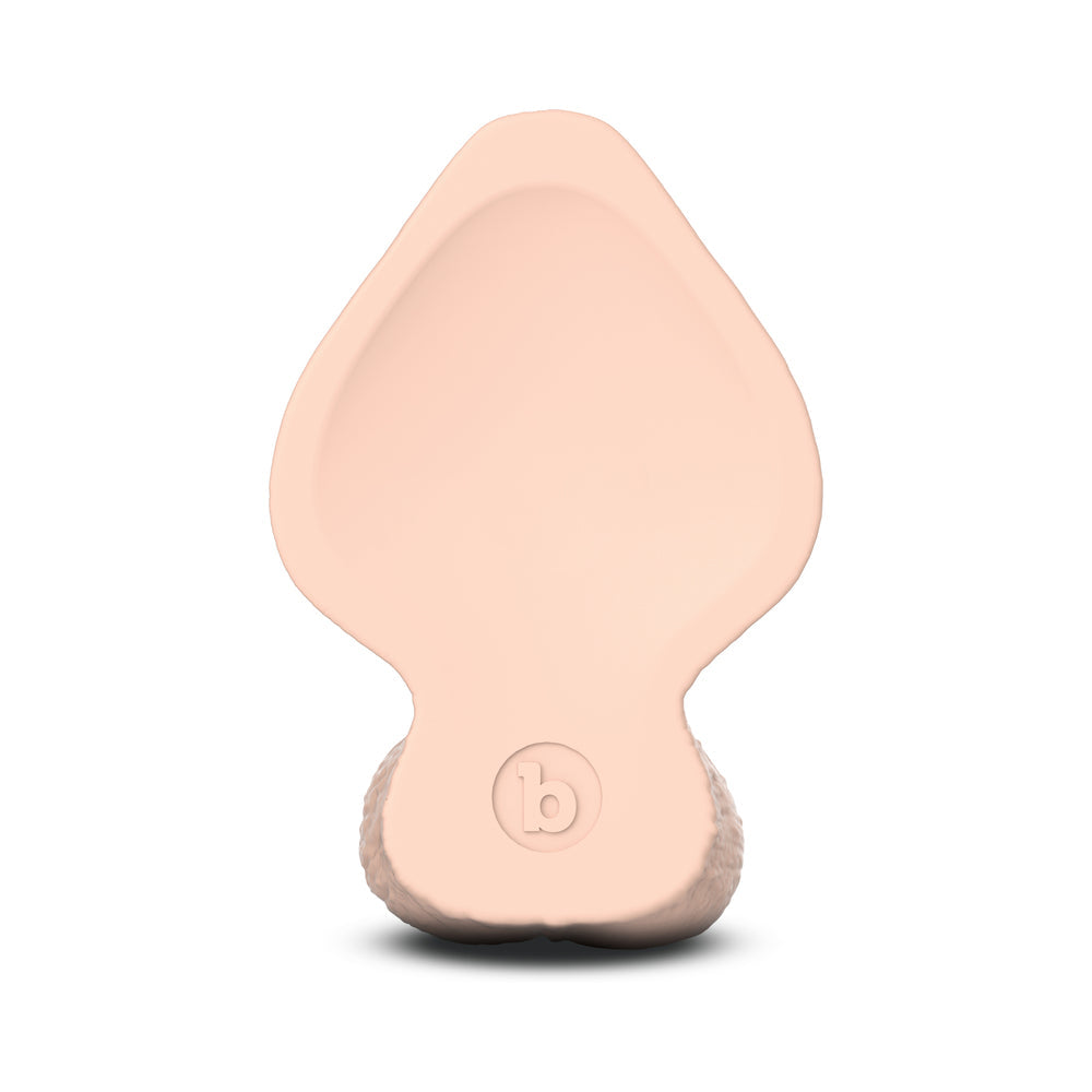 B-VIBE SLIPSKIN REALISTIC SILICONE DILDO 6 IN. GIRTHY CREAM