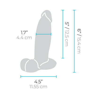 B-VIBE - SLIPSKIN REALISTIC SILICONE DILDO 6 IN. GIRTHY CREAM