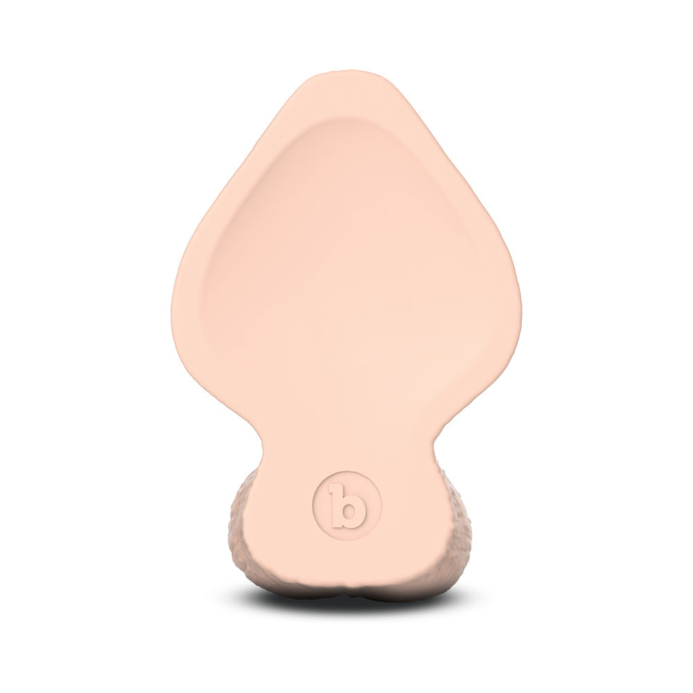 B-VIBE - SLIPSKIN REALISTIC SILICONE DILDO 7 IN. GIRTHY CREAM