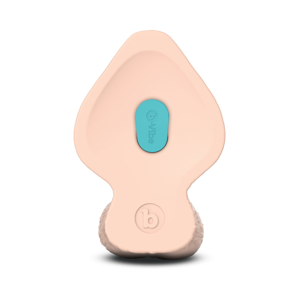 B-VIBE - SLIPSKIN REALISTIC SILICONE DILDO 8 IN. GIRTHY CREAM