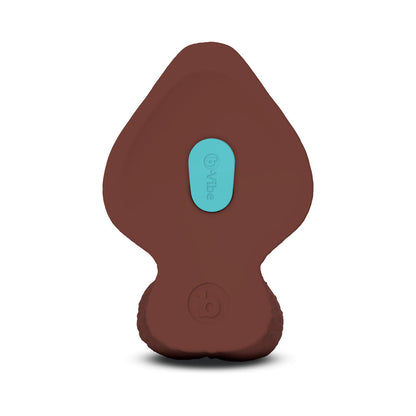 B-VIBE SLIPSKIN REALISTIC SILICONE DILDO 8 IN. GIRTHY BROWN