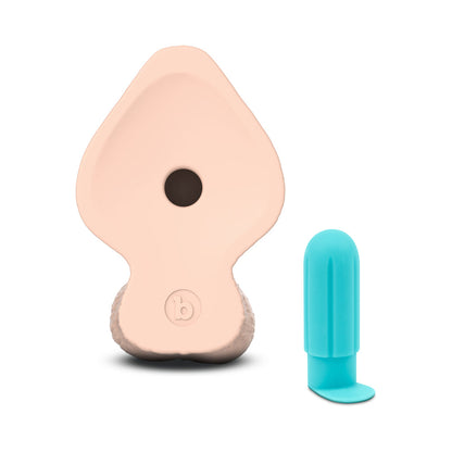 B-VIBE - SLIPSKIN REALISTIC SILICONE DILDO 9 IN. GIRTHY CREAM