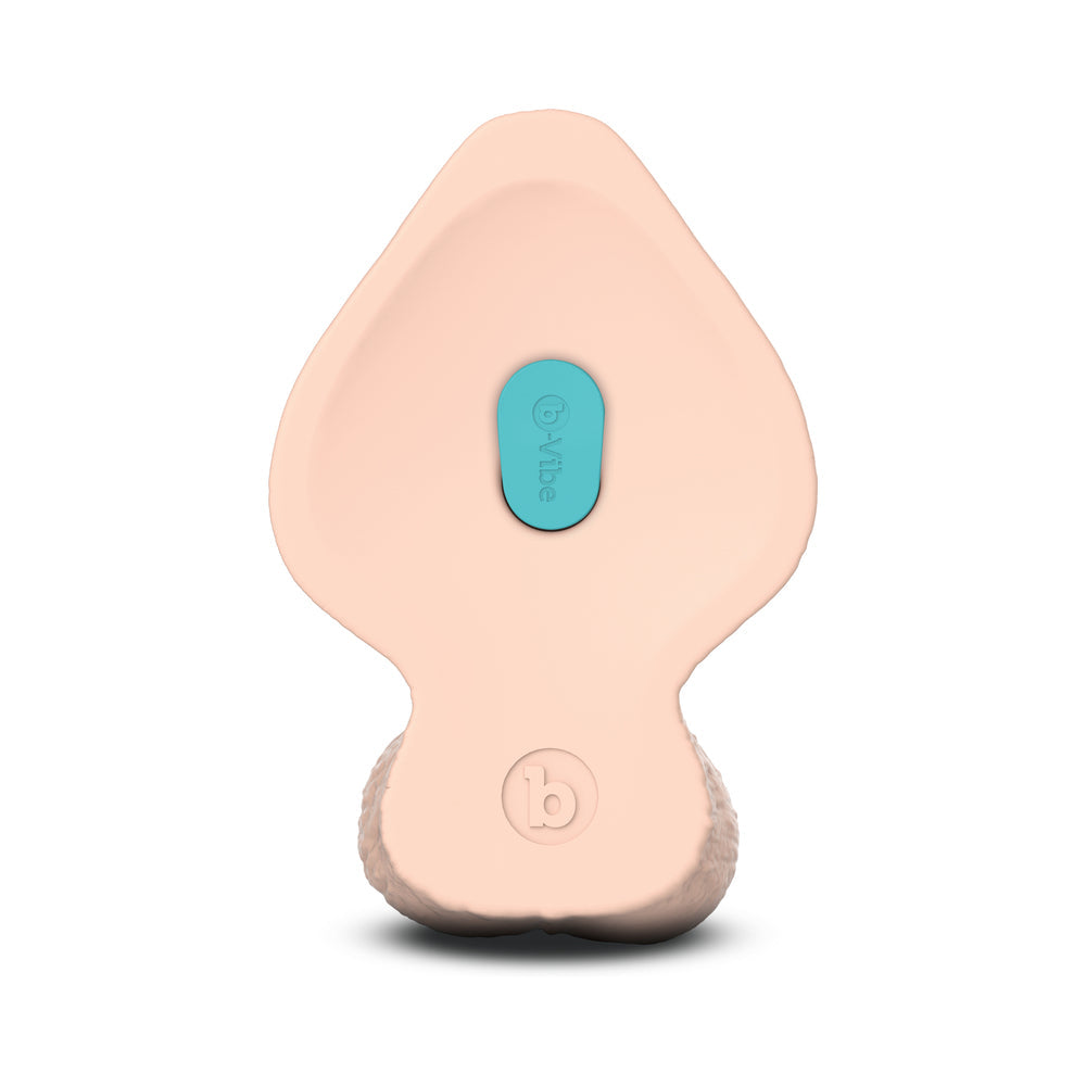 B-VIBE - SLIPSKIN REALISTIC SILICONE DILDO 9 IN. GIRTHY CREAM