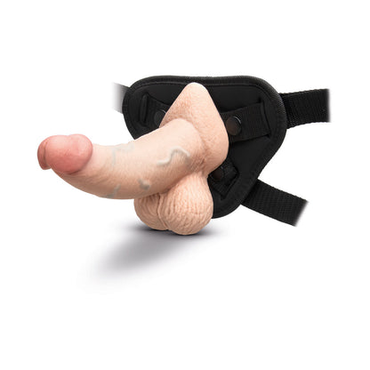 B-VIBE - SLIPSKIN REALISTIC SILICONE DILDO 6.5 IN. CURVED CREAM