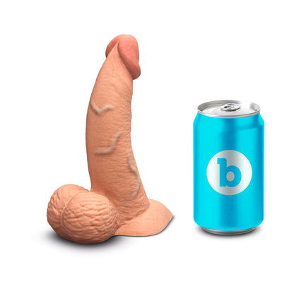 B-VIBE - SLIPSKIN REALISTIC SILICONE DILDO 6.5 IN. CURVED MOCHA