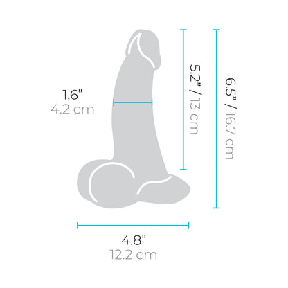 B-VIBE SLIPSKIN REALISTIC SILICONE DILDO 6.5 IN. CURVED BROWN