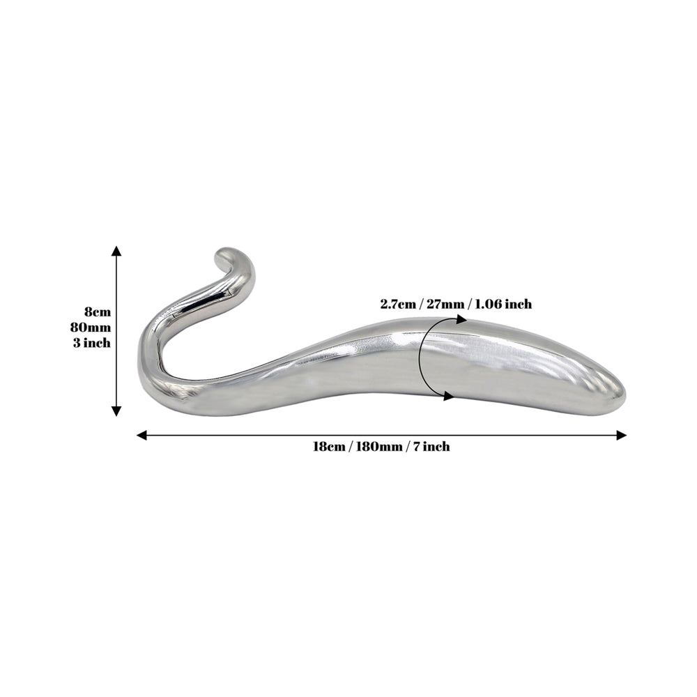 ROUGE GARMENTS - ROUGE STAINLESS STEEL HOLLOW CURVED WAND IN CASE