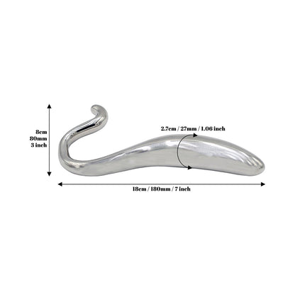 ROUGE GARMENTS - ROUGE STAINLESS STEEL HOLLOW CURVED WAND IN CASE