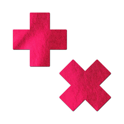 PASTEASE - PLUS X: LIQUID RED CROSS NIPPLE PASTIES