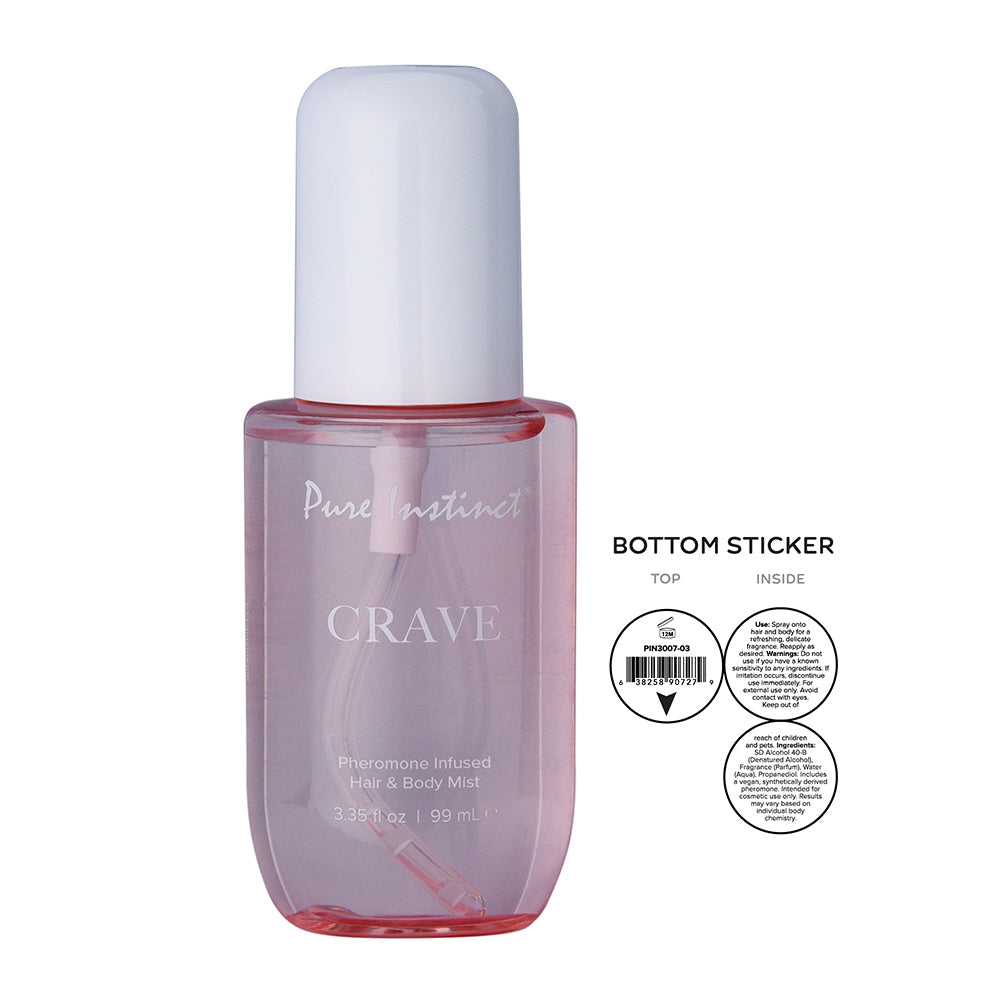 CLASSIC BRANDS - PURE INSTINCT FERO HORMONA PARA EL CABELLO Y EL CUERPO CRAVE 3.35 OZ.