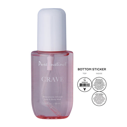 CLASSIC BRANDS - PURE INSTINCT FERO HORMONA PARA EL CABELLO Y EL CUERPO CRAVE 3.35 OZ.