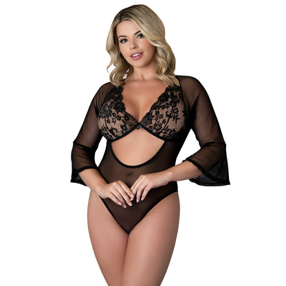 MAGIC SILK - MONO CHERRY NEGRO DE MANGA 3/4 TALLA GRANDE