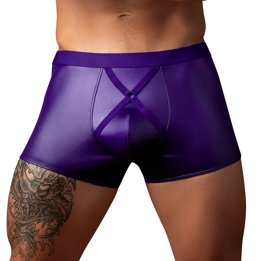 MALE POWER - EGGPLANT CROSSOVER SHORT