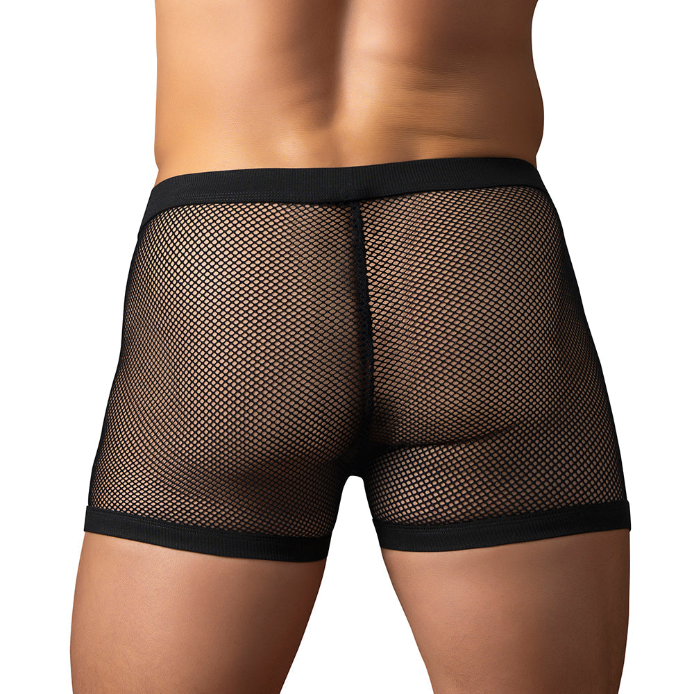 MALE POWER FISHNET 2.0 PCH SHORT BLACK S