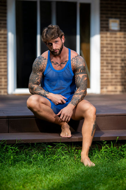 MALE POWER - FISHNET 2.0 TANK TOP ROYAL