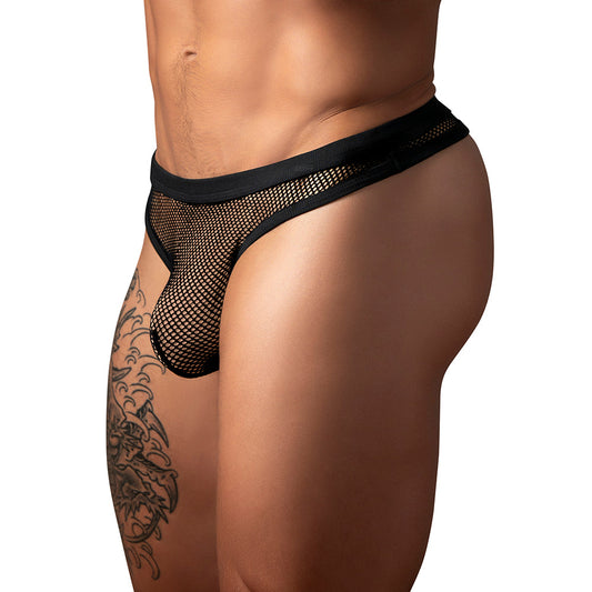 MALE POWER FISHNET 2.0 BONG THONG BLACK L/XL