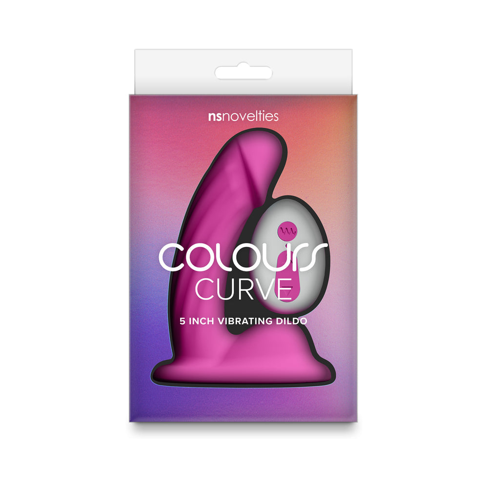 NS NOVELTIES - COLOURS CURVE VIBRATING 5 IN. DILDO